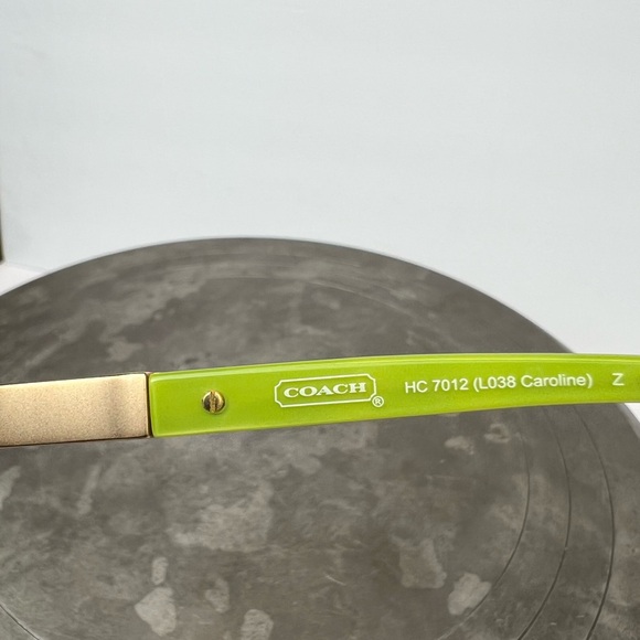 Coach Gold Sunglasses with Green Accents - Picture 6 of 11